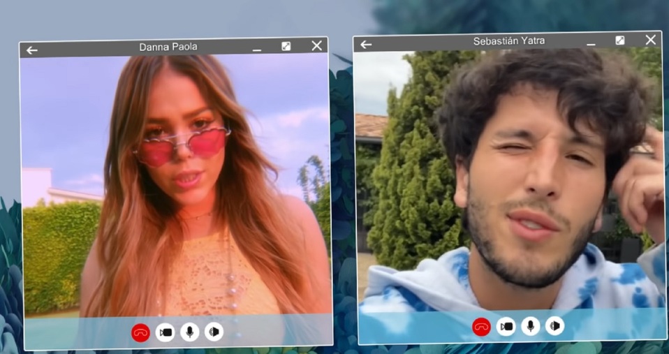 Danna Paola y Sebastián Yatra en video de "Contigo". (YouTube)