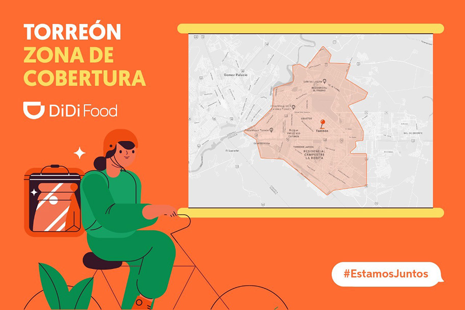 DiDi Food llega a Torreón. (Especial)