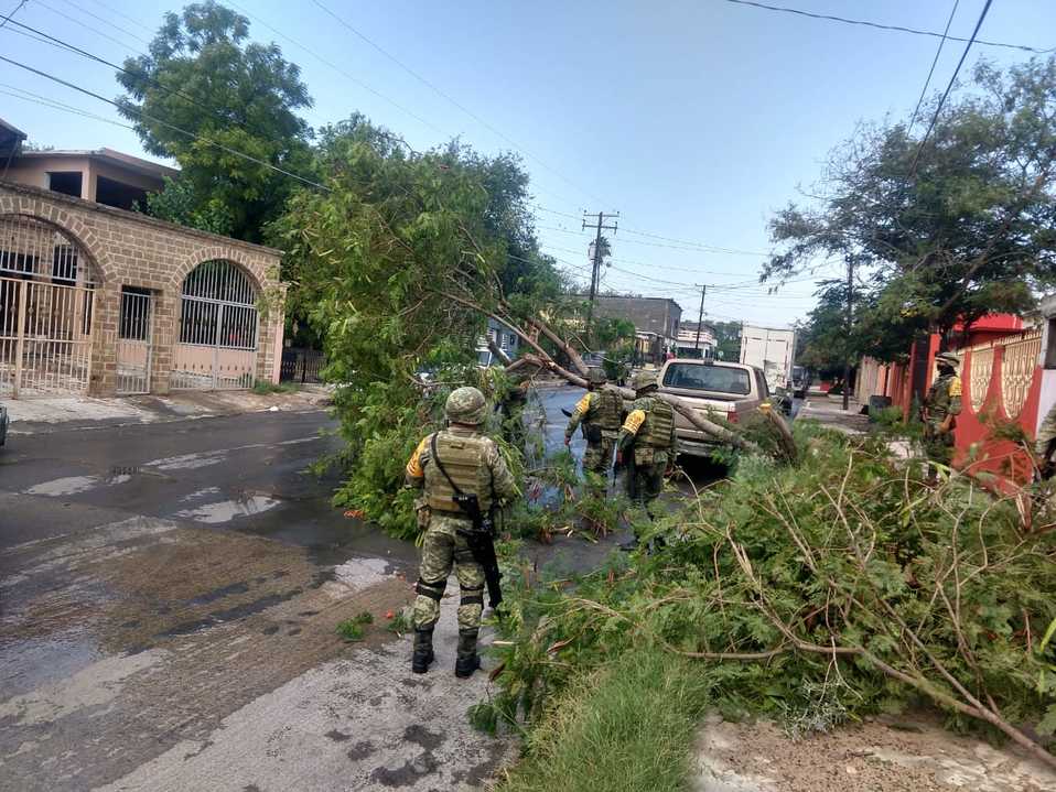 Sedena aplicó el plan DNIII en Nuevo Laredo tras la contingencia por la tormenta.