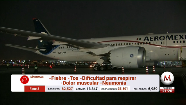 Llega vuelo de China con insumos médicos al AICM