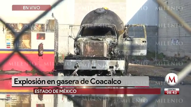 Se registra explosión de una pipa al interior de gasera en Coacalco