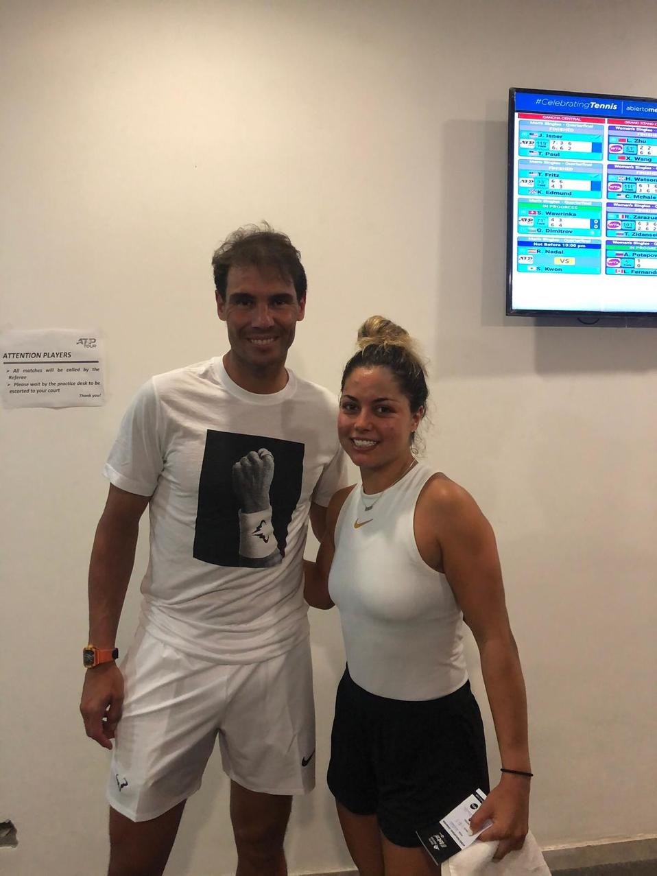 Renata Zarazúa y Rafael Nadal (Cortesía)