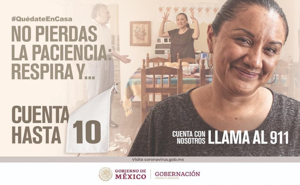 Uno de los carteles de la campaña "Cuenta hasta 10". (Especial)