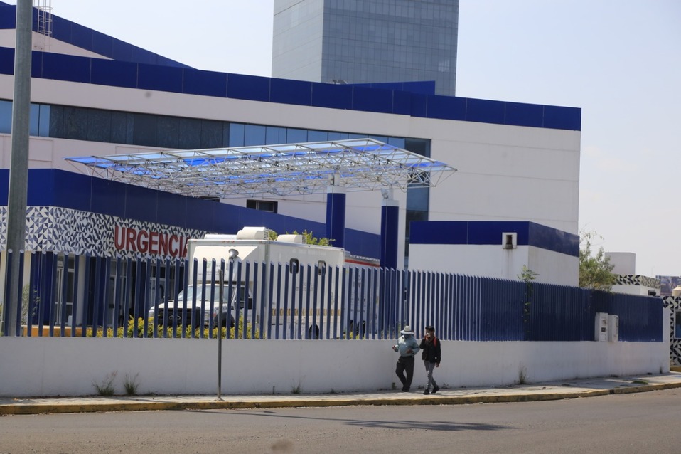 Vista del Hospital General de Cholula, hospital covid-19 en Puebla. (Andrés Lobato)