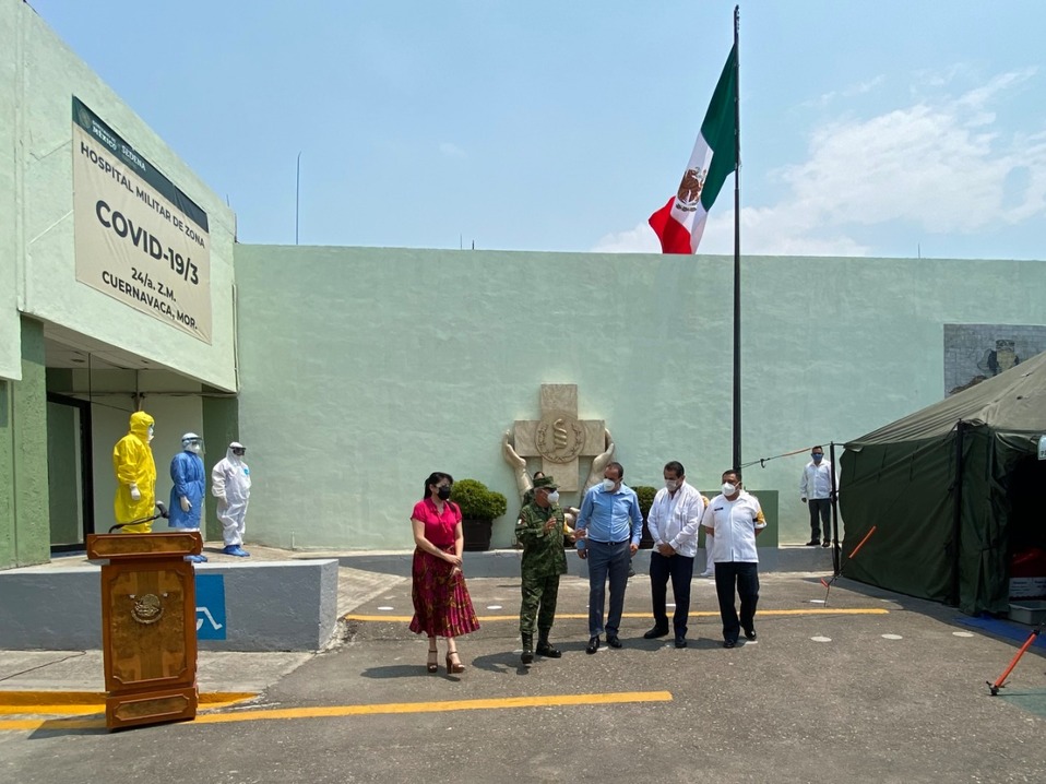 El gobernador visistó el Hospital Militar de Zona en Cuernavaca. (David Monroy)