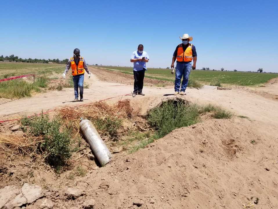 Los cilindros fueron hallados tras un reporte ciudadano.
