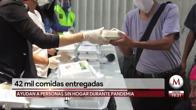 Ayudan a personas sin hogar durante la pandemia