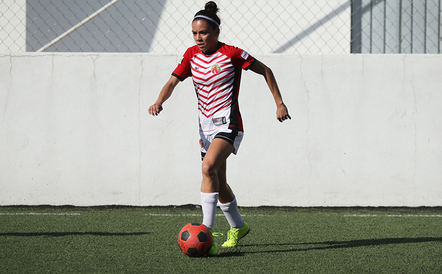 La jugadora del equipo femenil de futbol rápido de UPAEP, Tabata Álvarez, confía en pronto volver a las canchas (Especial)