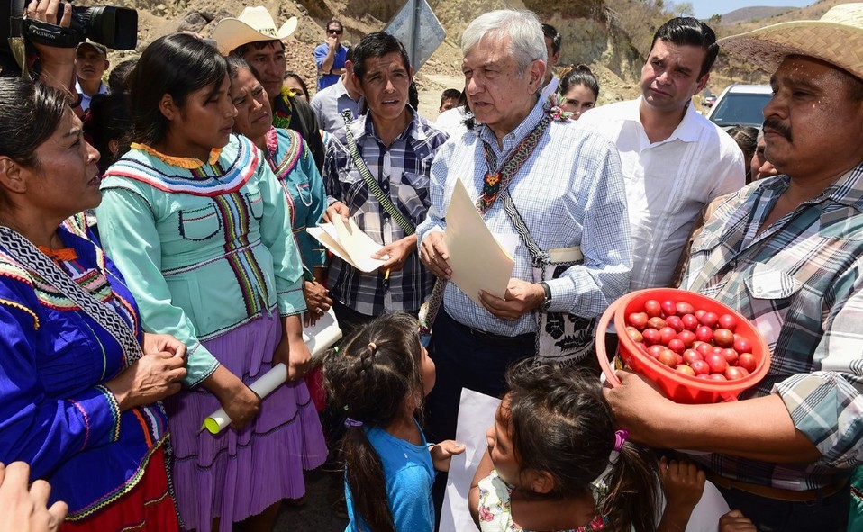 El presidente López Obrador en gira de trabajo por Nayarit en mayo de 2019. (Facebook | López Obrador)