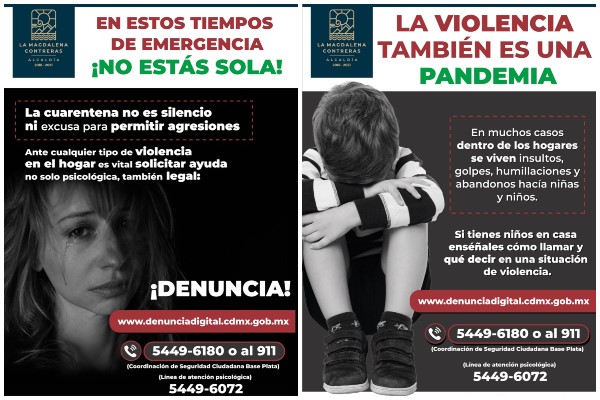 La alcaldía Magdalena Contreras lanzó una campaña contra la violencia doméstica.