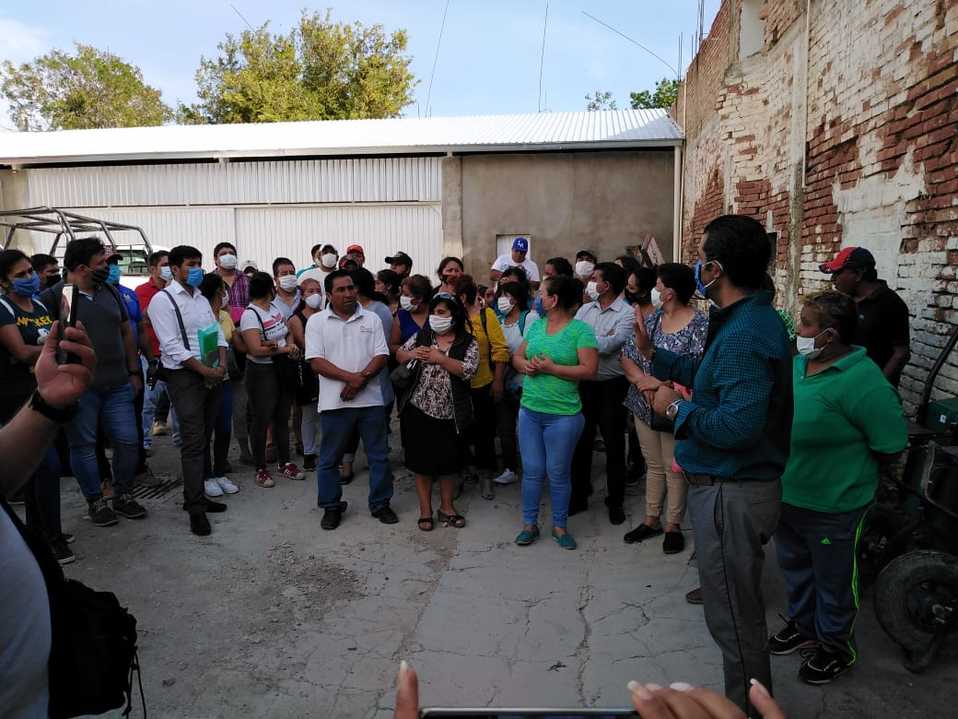 Se abrió el edificio del ayuntamiento, que desde el pasado once de mayo estaba en posesión de un grupo de personas. (Apolonia Amayo)