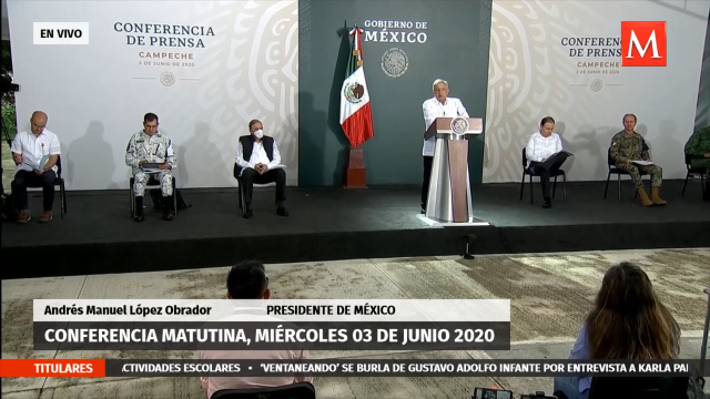 Conferencia matutina de AMLO, 03 de junio de 2020