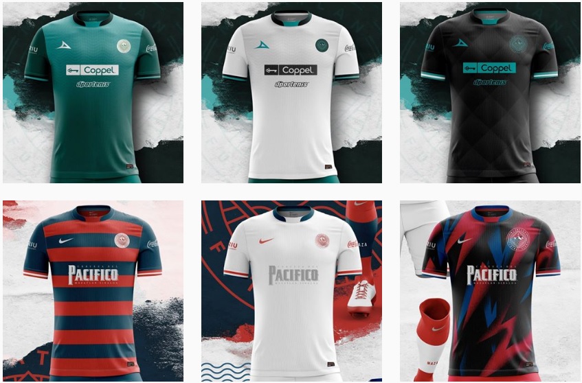 Diseños de playeras del Mazatlán FC (Instagram)