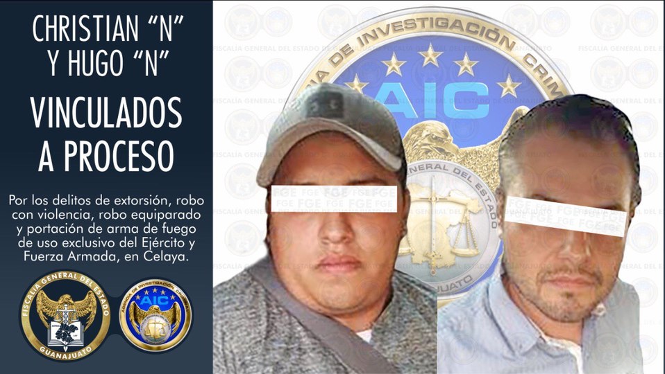 Caen en Celaya dos hombres por extorsionar a comerciante.