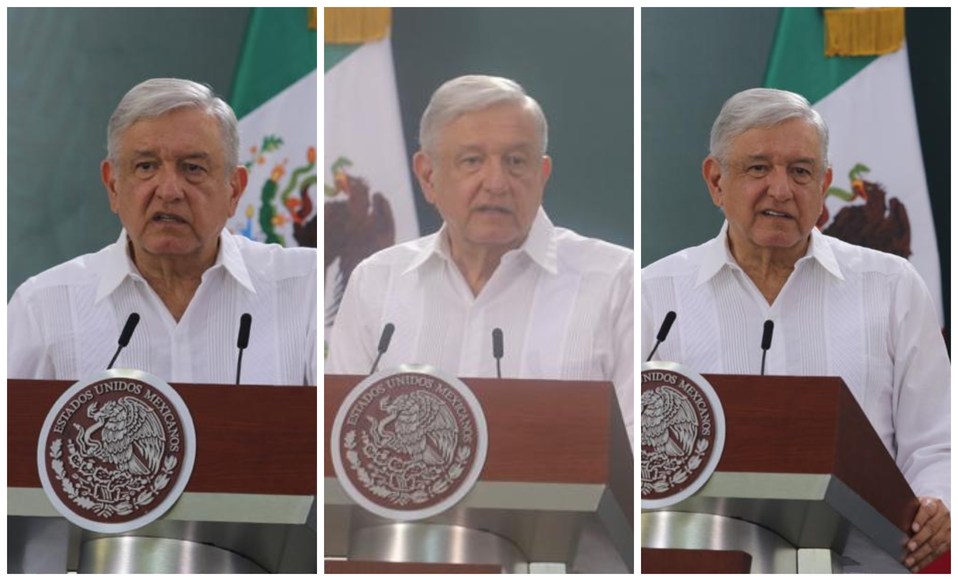Conferencia Mañanera de López Obrador el 05 de junio en Villahermosa. (Jorge Carballo)