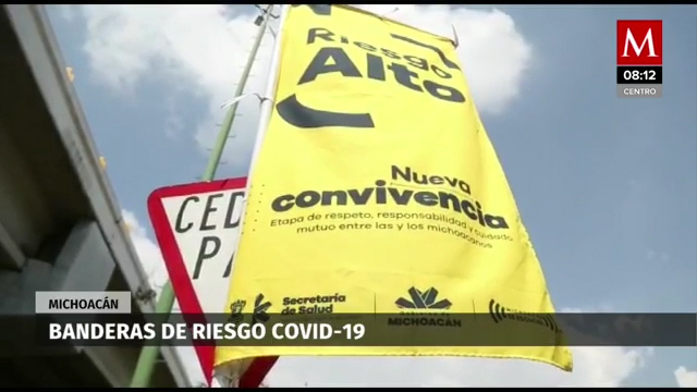 Colocan banderas en ocho municipios de Michoacán con altos índices de covid-19