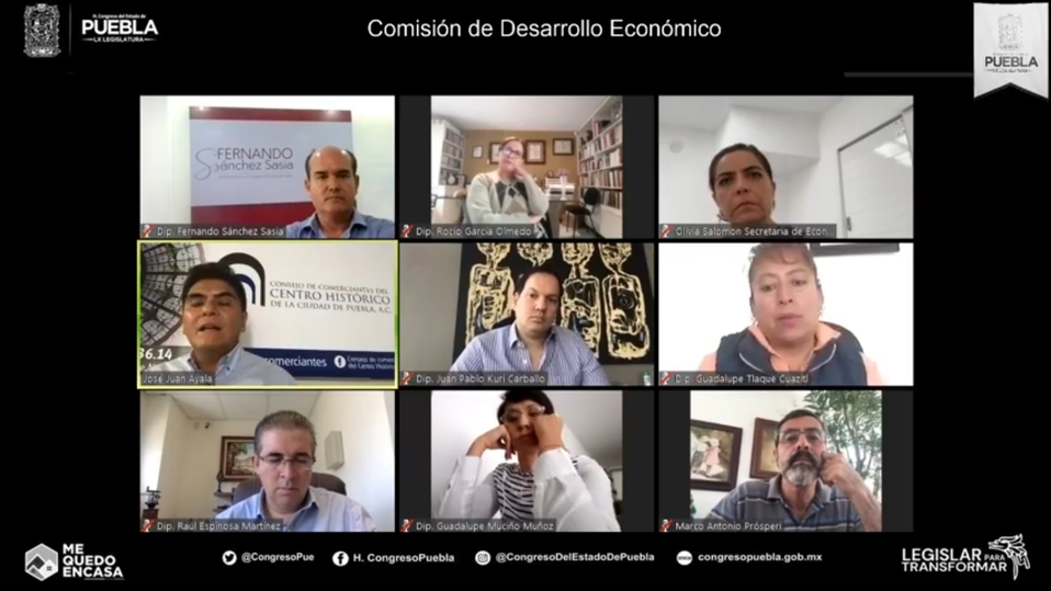 Comisión de Desarrollo Económico del Congreso Local en sesión virtual. (Especial)