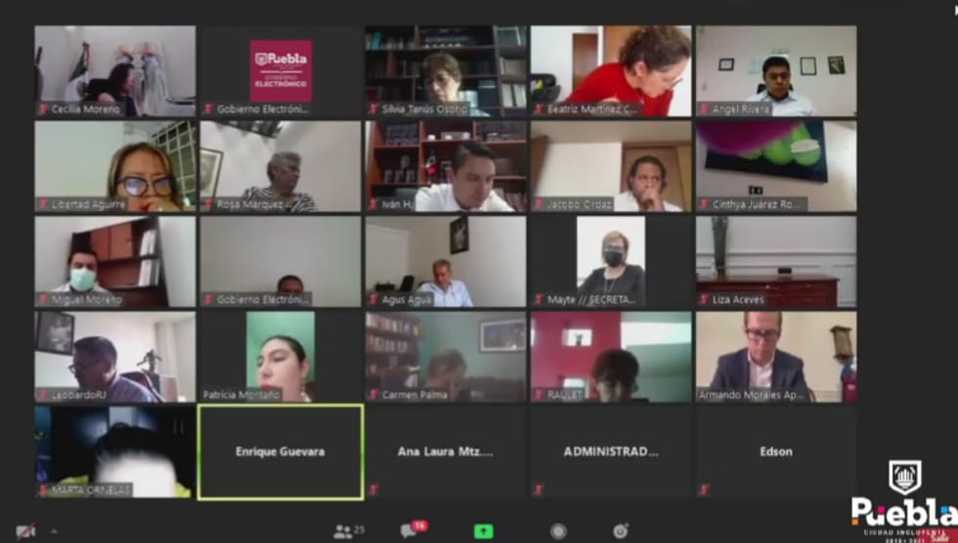 Comisión de Patrimonio y Hacienda Municipal en sesión virtual. (Angélica Tenahua)