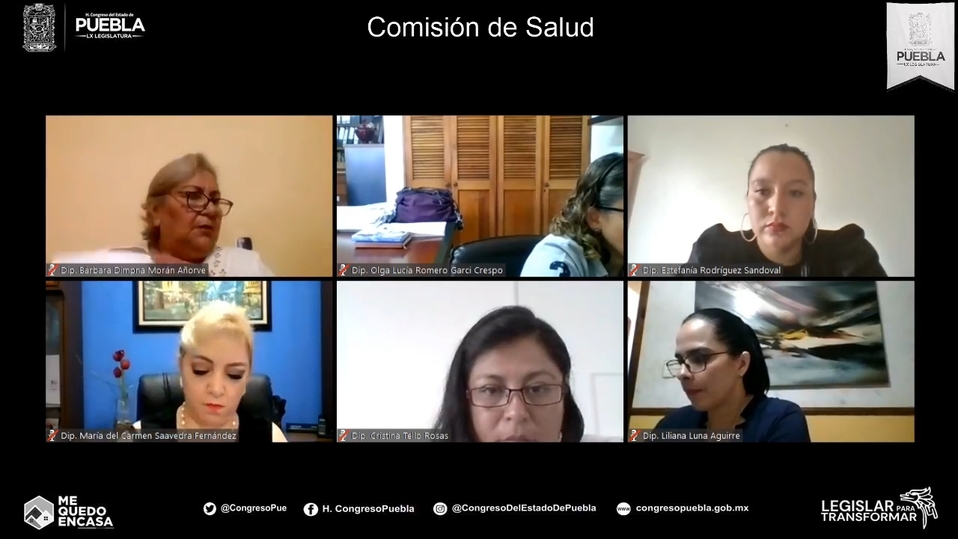 Comisión de Salud del Congreso Local en sesión virtual. (Especial)