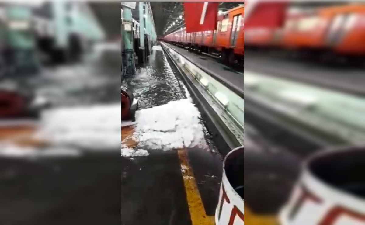 Los talleres del STC Metro inundados. (Iván Ramírez)