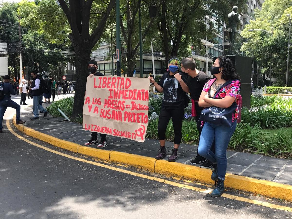 La protesta se desarrolla de manera pacífica./ Cinthya Stettin