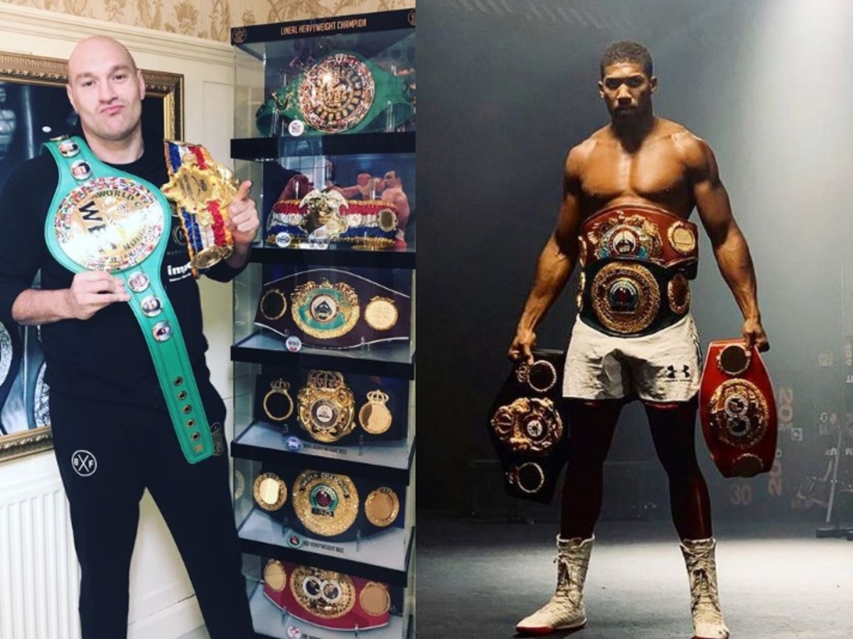 Tyson Fury y Joshua (Instagram @anthonyjoshua / @gypsyking101)