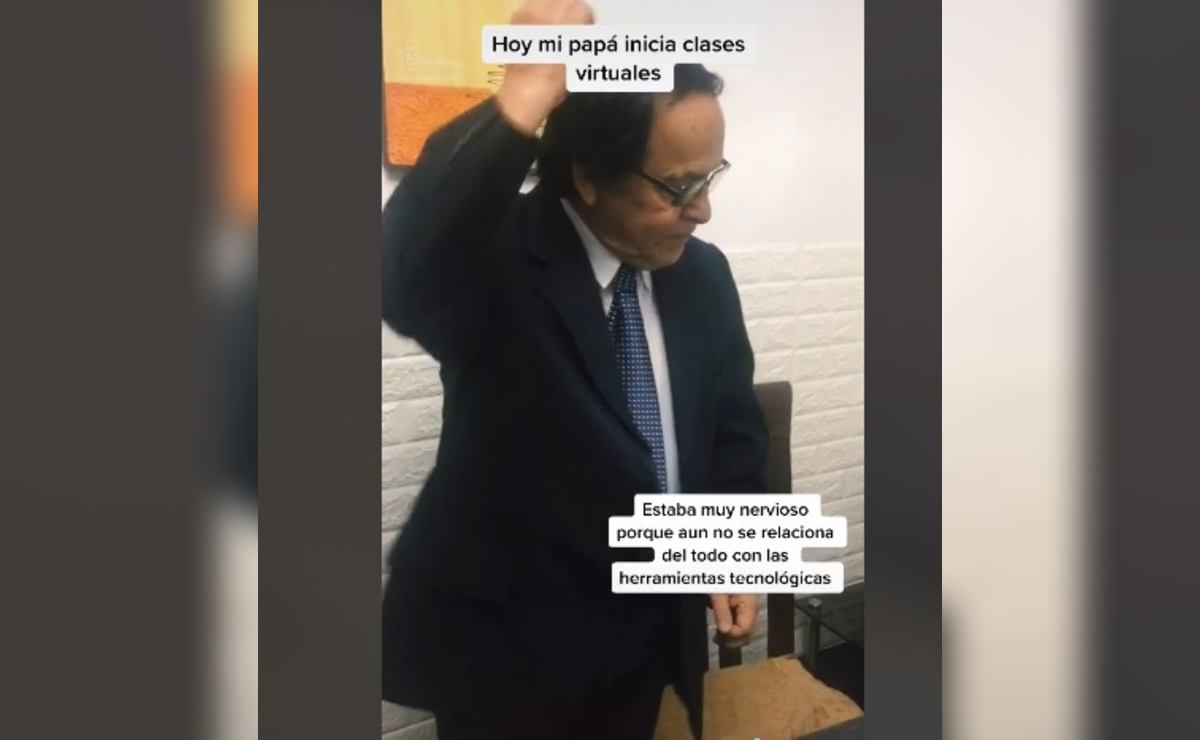 La hija del profesor publicó un video en TikTok en el que felicita a su papá por su logro (TikTok).