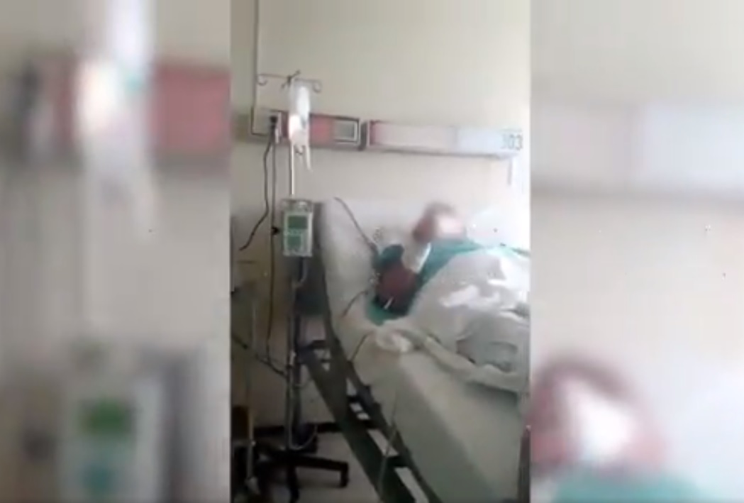 A todo pulmón —a pesar de que aún no se recupera del covid-19. (Captura de pantalla)