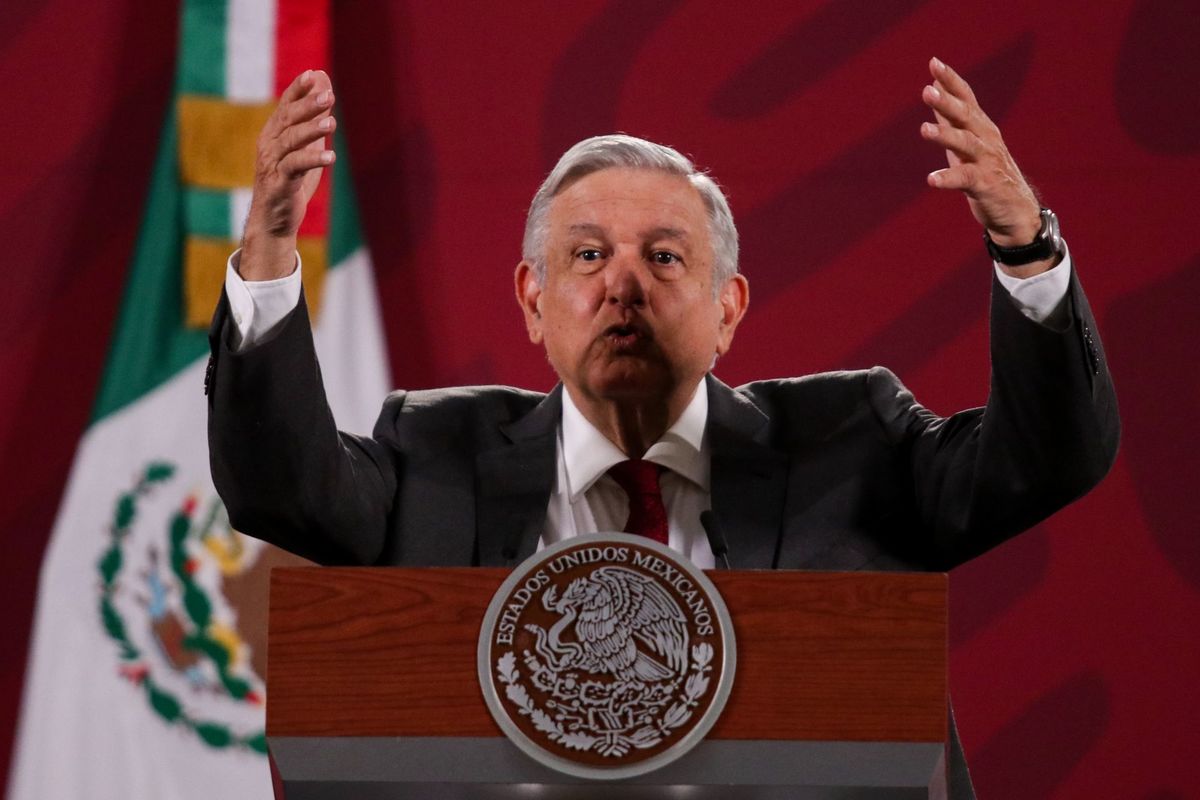 López Obrador en conferencia matutina de hoy en Palacio Nacional. (Cuartoscuro)