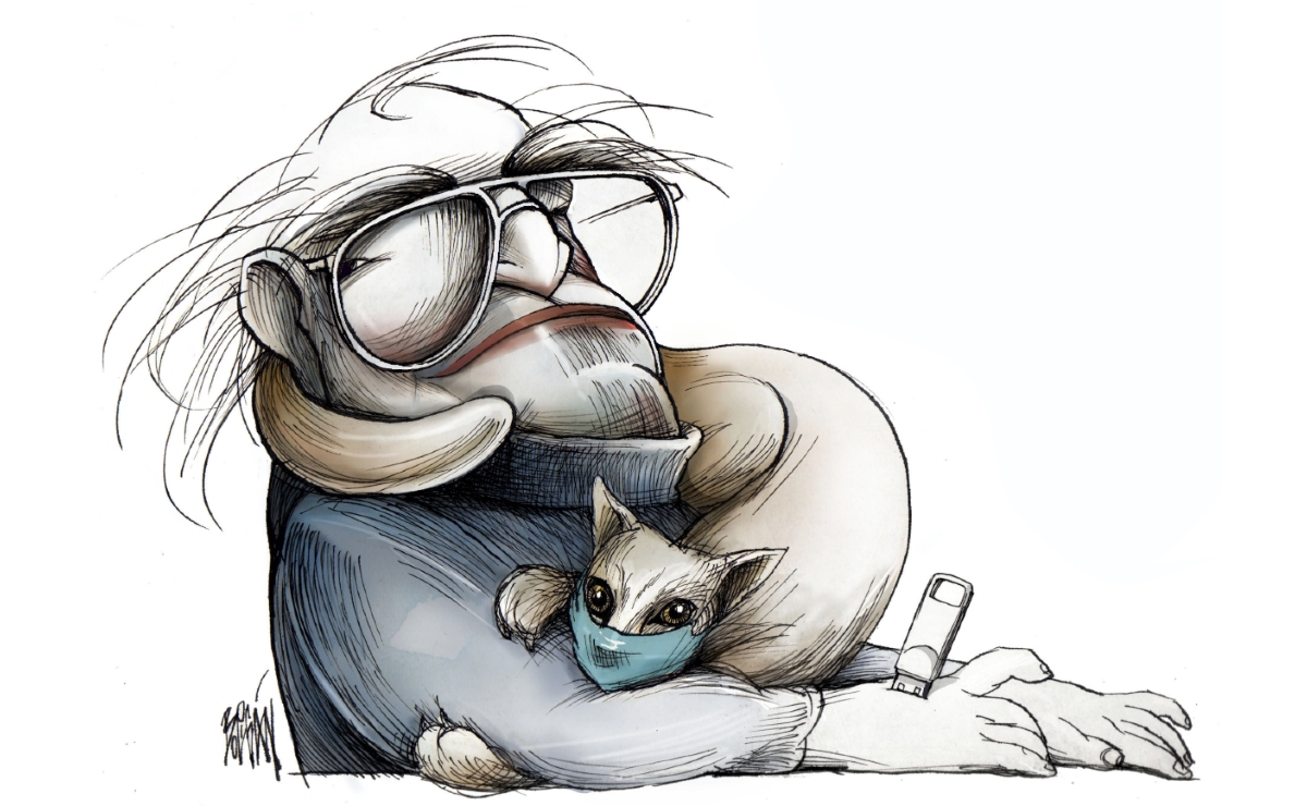 Carlos Monsiváis. (Ilustración: Ángel Boligán)