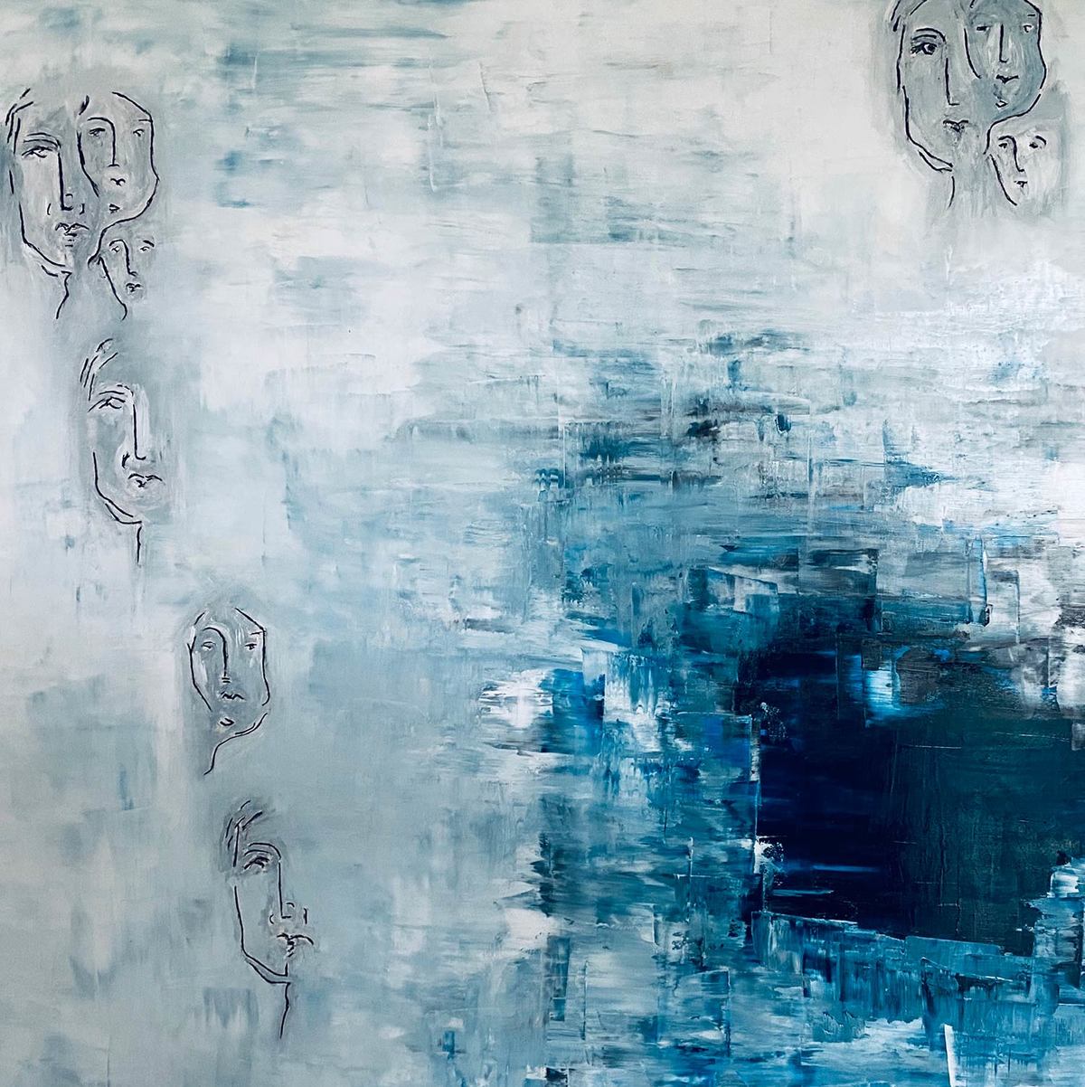 El ojo de Dios. Óleo sobre lino, 120 x 120 cm.
