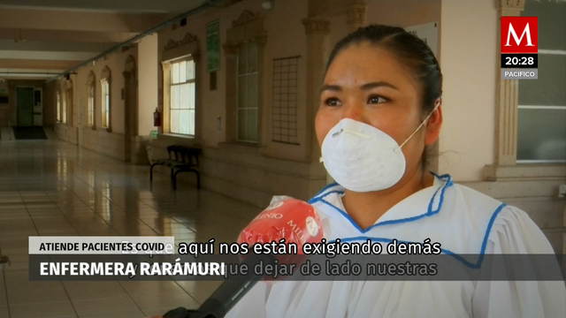 Elvira es enfermera y ayuda a rarámuris en un hospital