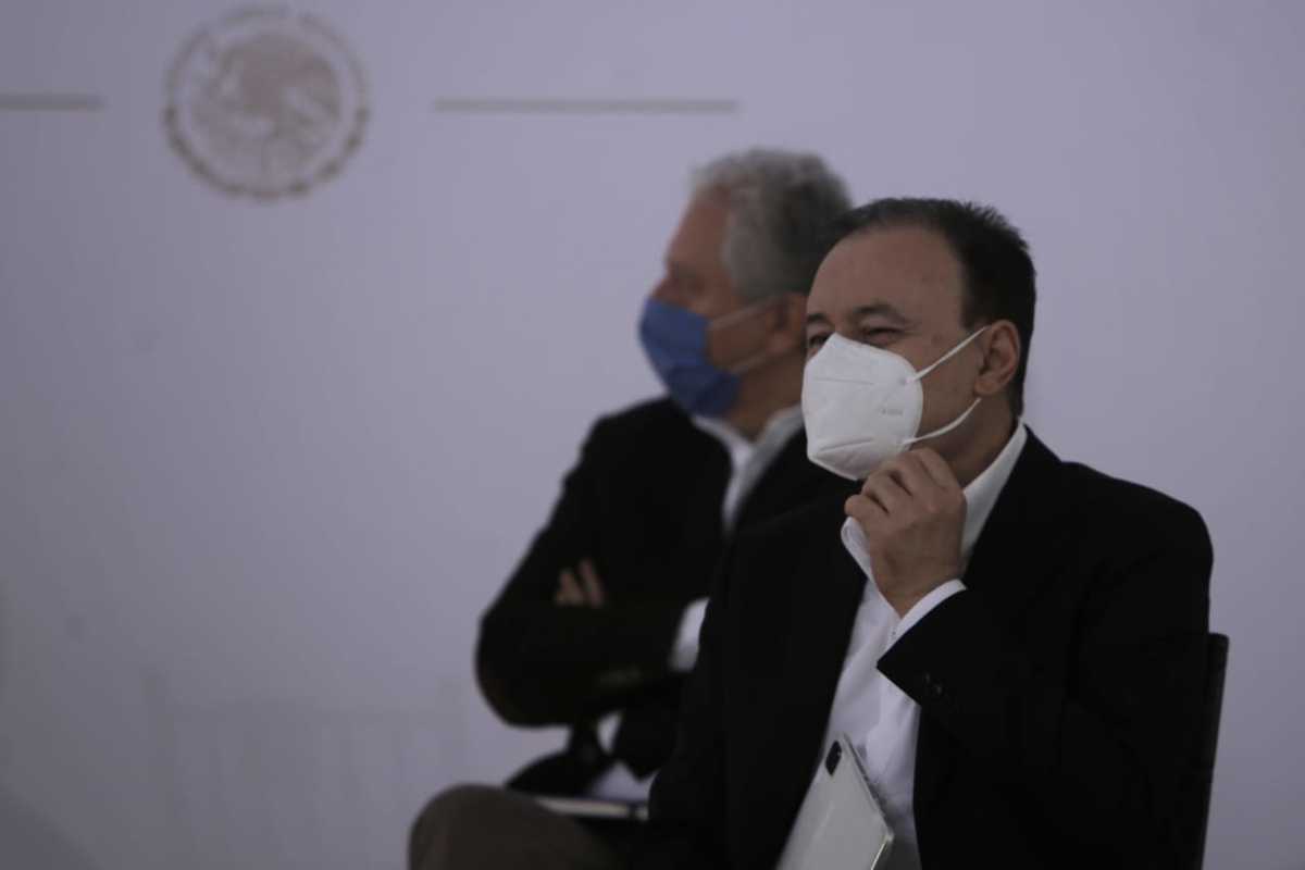 Alfonso Durazo en la conferencia Mañanera en Xalapa. (Ariana Pérez)