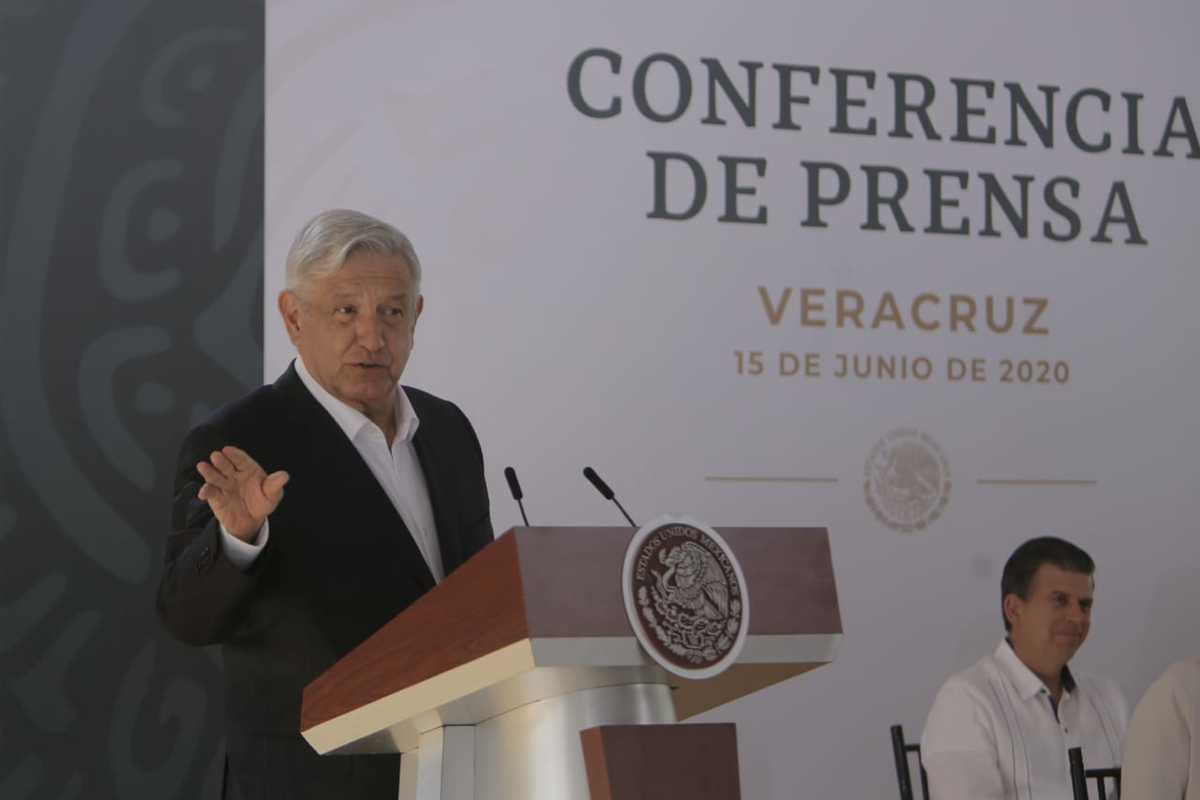 El Presidente de México durante su conferencia de hoy. (Ariana Pérez)