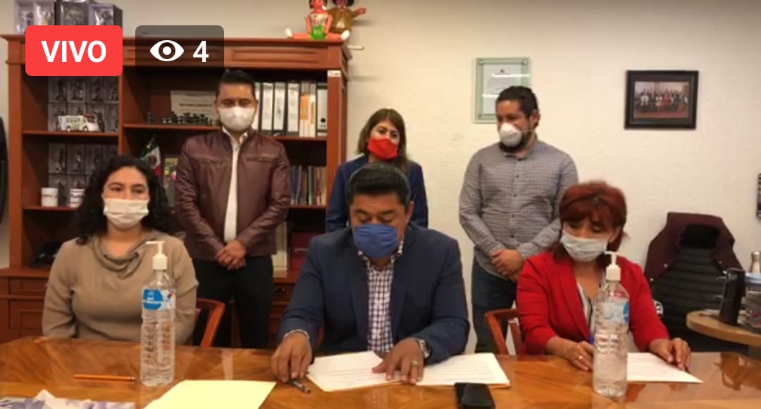 Integrantes de Juntos Haremos Historia destacaron que se suman a las necesidades que están padeciendo los capitalinos. (Angélica Tenahua)