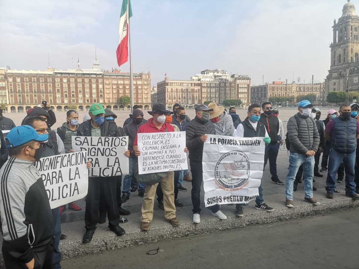 Policías de CdMx exigen mejoras en sus condiciones de trabajo./ César Velázquez
