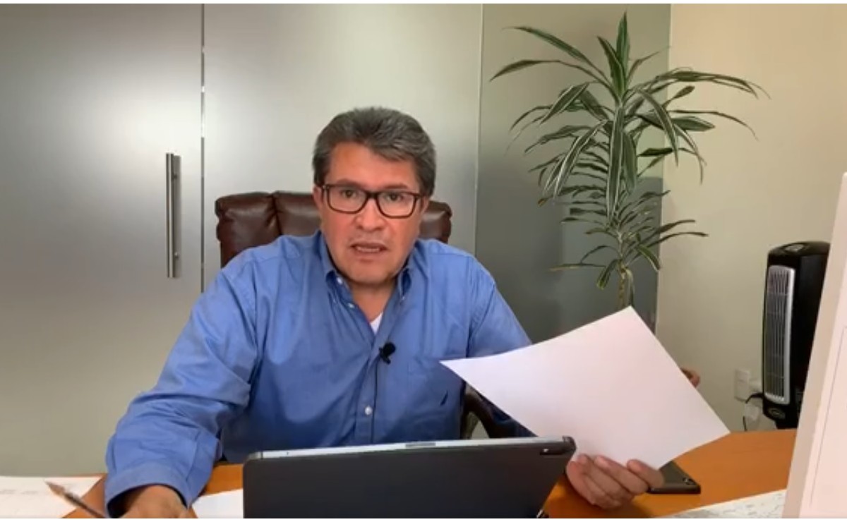 Ricardo Monreal, presidente de la Junta de Coordinación Política en el Senado. (Captura)