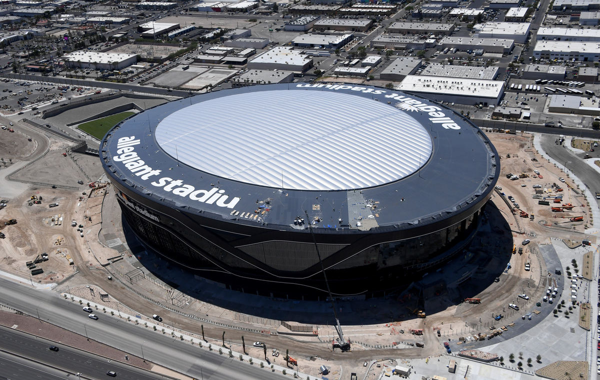 Allegiant Stadium, será la nueva casa de los Raiders en Las Vegas (AFP)