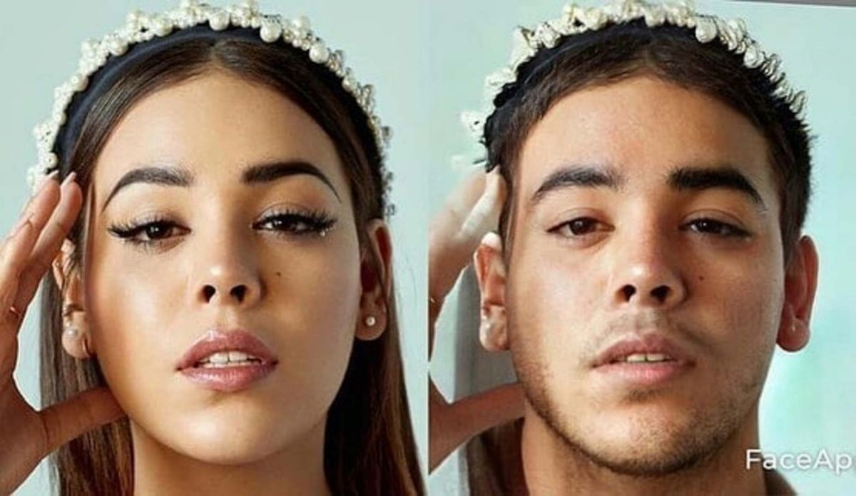 Así luciría Danna Paola si fuera hombre según la app (FaceApp)