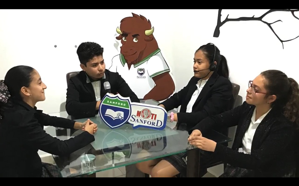Con el deseo de ser youtubers, los alumnos participarán en NotiSanford al presentar temas de interés y acordes a su edad. (Cortesía)