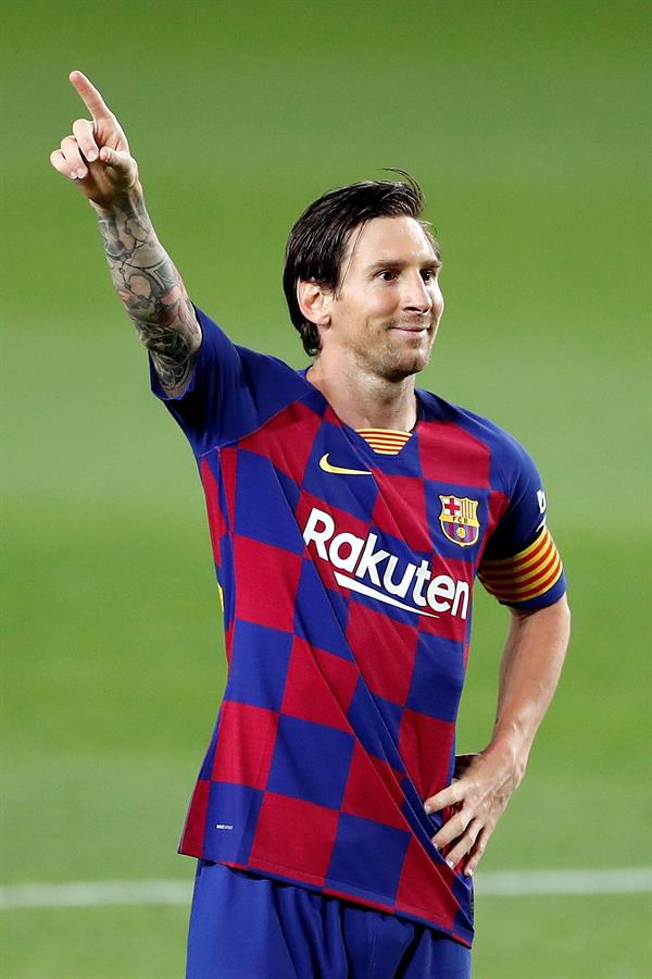 Festejo de Lionel Messi en el Barcelona vs Leganés (EFE)