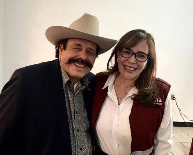 Armando Guadiana y Yeidckol Polevnsky./Especial