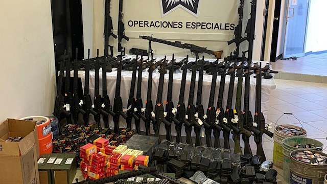 Aseguran armamento en frontera de Tamaulipas