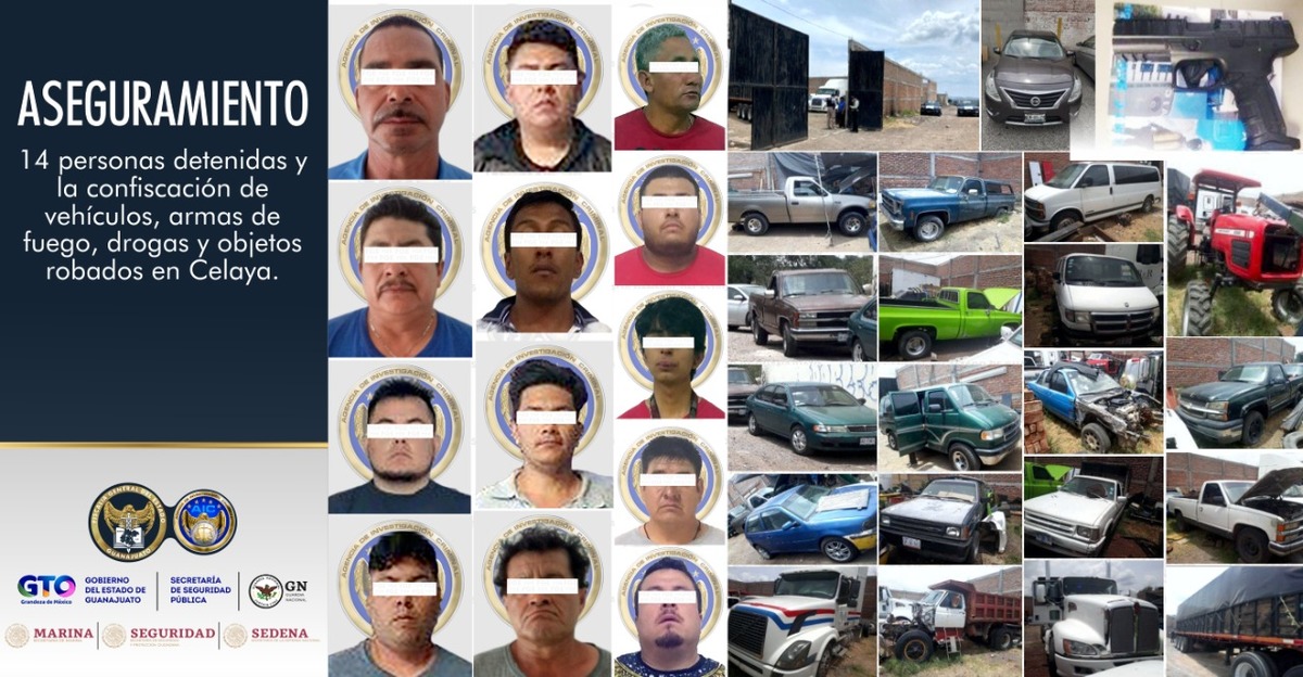 Cae líder de banda asalta-transporte y 13 cómplices en Celaya. Especial