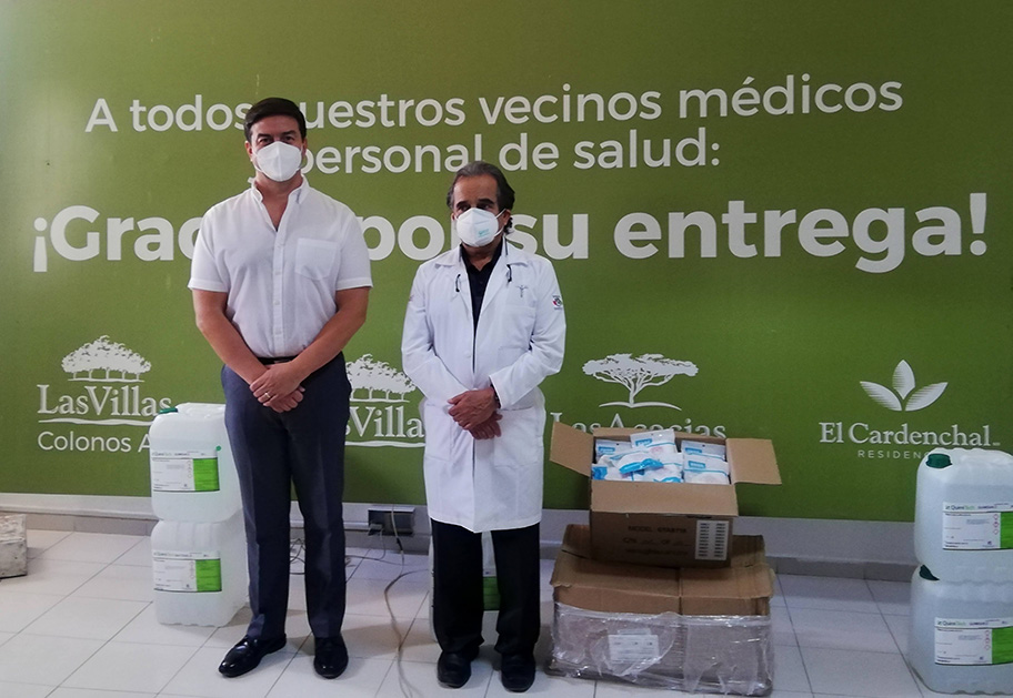 Colonos de Las Villas donan insumos médicos. (Especial)