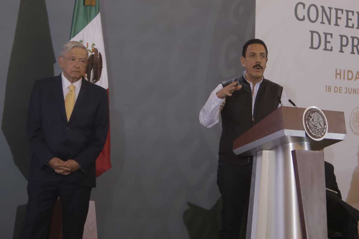 El gobernador de Hidalgo, Omar Fayad, en La Mañanera. (Ariana Pérez)