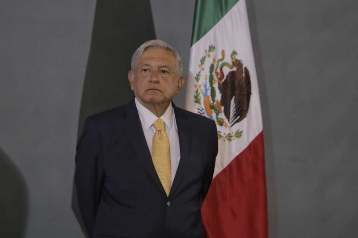 López Obrador en su conferencia de prensa de hoy. (Ariana Pérez)