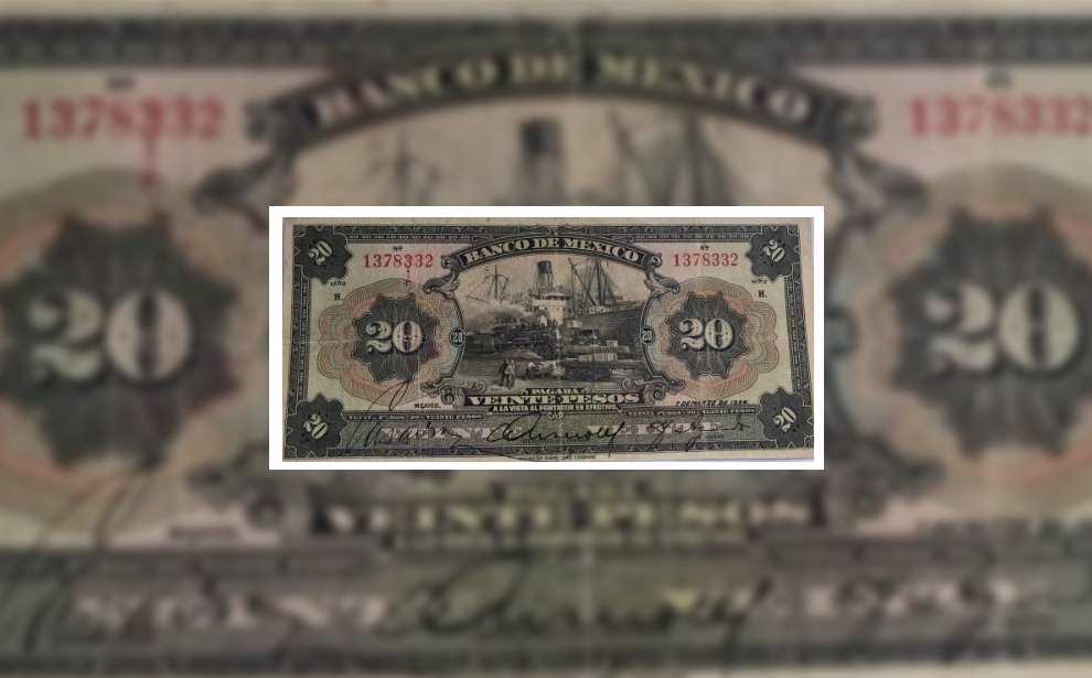 Billete de 20 pesos de Banxico. (Especial)