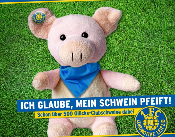 Cerditos de peluche sustituirán a los aficionados en Alemania (@1fclokleipzig)