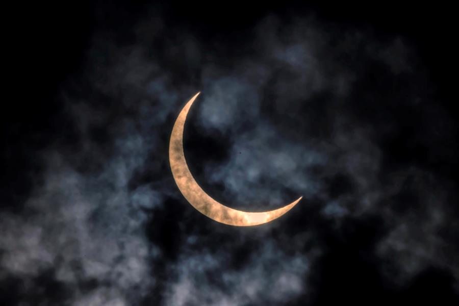 El eclipse se pudo ver en al menos dos continentes: África y Asia (EFE)